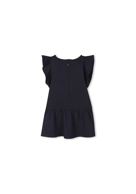 Abito Blu Navy a Maniche Corte Con Stampa CHLOÉ KIDS | C20596859